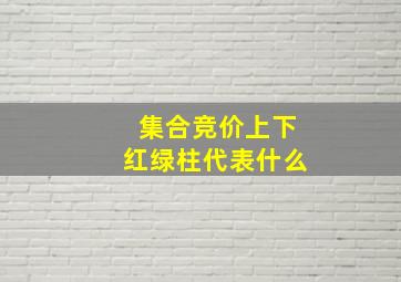 集合竞价上下红绿柱代表什么