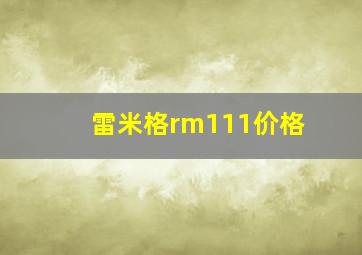 雷米格rm111价格