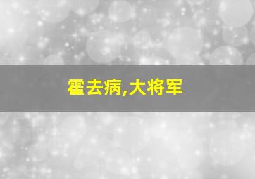 霍去病,大将军