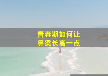 青春期如何让鼻梁长高一点