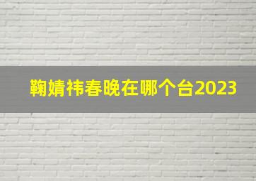 鞠婧祎春晚在哪个台2023