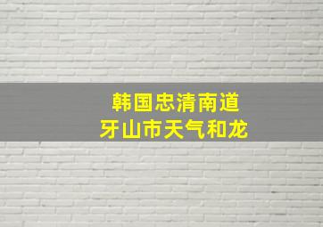 韩国忠清南道牙山市天气和龙