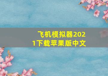 飞机模拟器2021下载苹果版中文