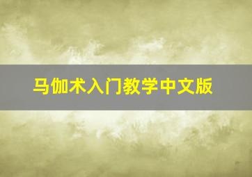 马伽术入门教学中文版