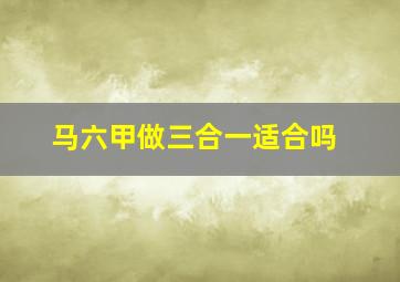 马六甲做三合一适合吗