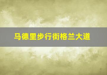 马德里步行街格兰大道