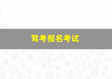 驾考报名考试