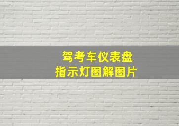 驾考车仪表盘指示灯图解图片