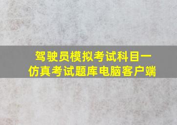 驾驶员模拟考试科目一仿真考试题库电脑客户端