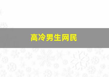 高冷男生网民