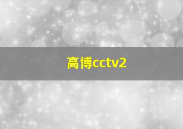 高博cctv2