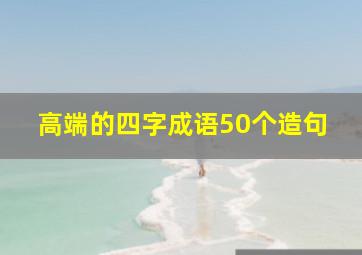 高端的四字成语50个造句