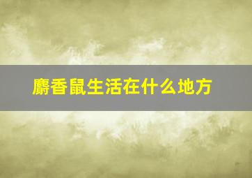 麝香鼠生活在什么地方