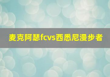 麦克阿瑟fcvs西悉尼漫步者