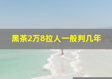 黑茶2万8拉人一般判几年