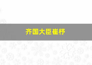 齐国大臣崔杼