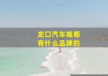 龙口汽车城都有什么品牌的