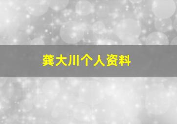 龚大川个人资料