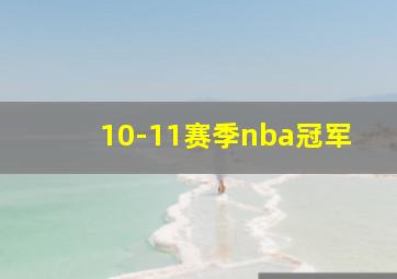 10-11赛季nba冠军