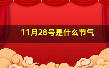 11月28号是什么节气