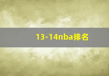 13-14nba排名