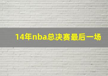 14年nba总决赛最后一场