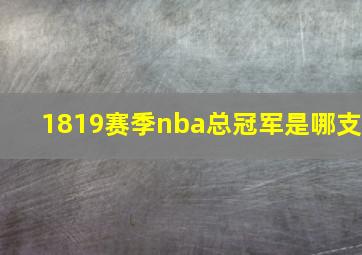 1819赛季nba总冠军是哪支