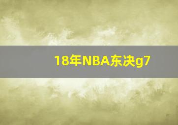 18年NBA东决g7