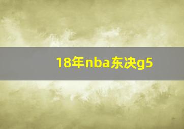 18年nba东决g5