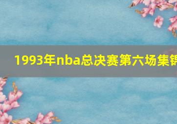 1993年nba总决赛第六场集锦