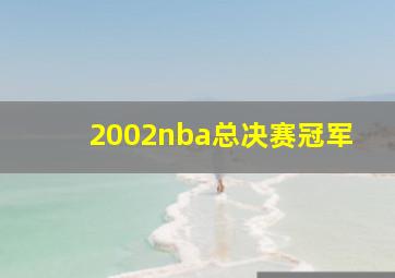 2002nba总决赛冠军