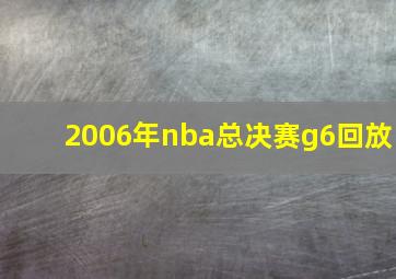 2006年nba总决赛g6回放