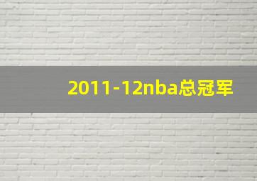 2011-12nba总冠军