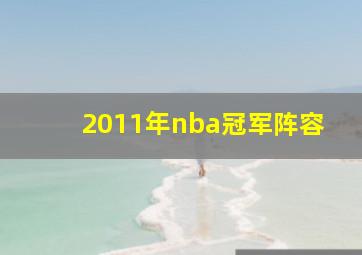 2011年nba冠军阵容