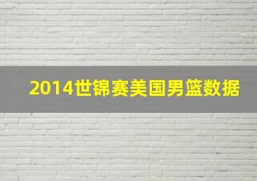 2014世锦赛美国男篮数据