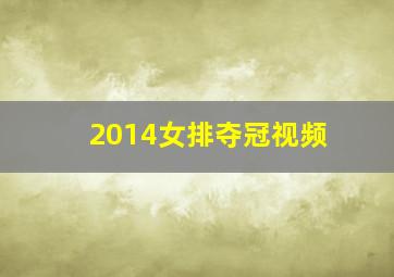 2014女排夺冠视频