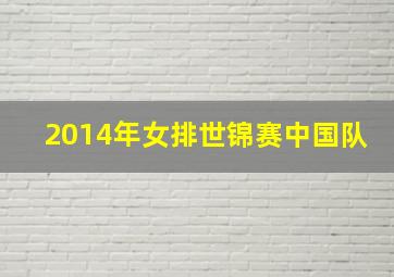 2014年女排世锦赛中国队