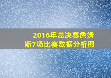 2016年总决赛詹姆斯7场比赛数据分析图