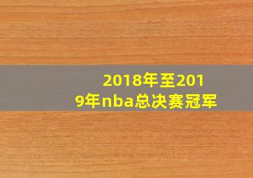 2018年至2019年nba总决赛冠军