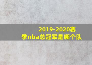 2019-2020赛季nba总冠军是哪个队