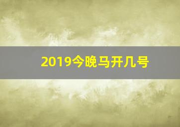 2019今晚马开几号