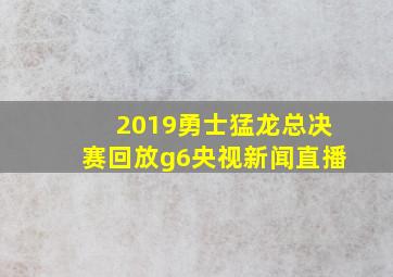 2019勇士猛龙总决赛回放g6央视新闻直播