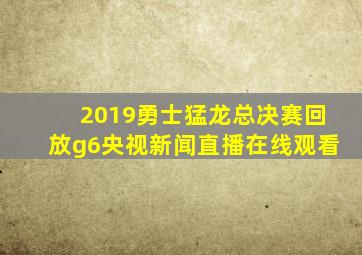 2019勇士猛龙总决赛回放g6央视新闻直播在线观看