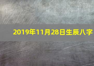 2019年11月28日生辰八字