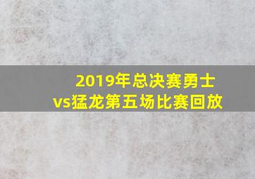 2019年总决赛勇士vs猛龙第五场比赛回放