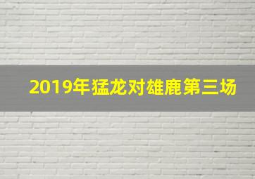 2019年猛龙对雄鹿第三场