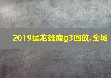 2019猛龙雄鹿g3回放.全场