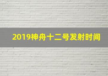 2019神舟十二号发射时间