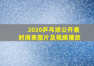 2020乒乓球公开赛时间表图片及视频播放