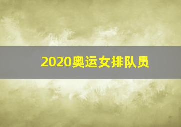 2020奥运女排队员